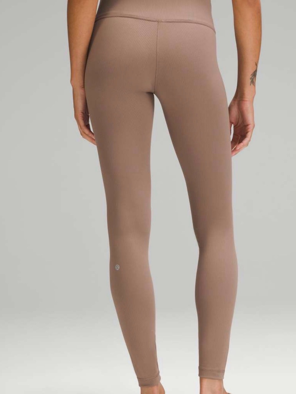 lululemon athletica Ribbed High-Waist Leggings — Taupe